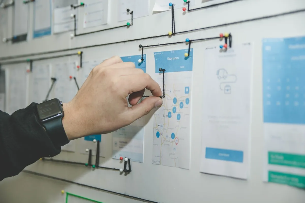 Project board with tasks organized in columns and workflow stages